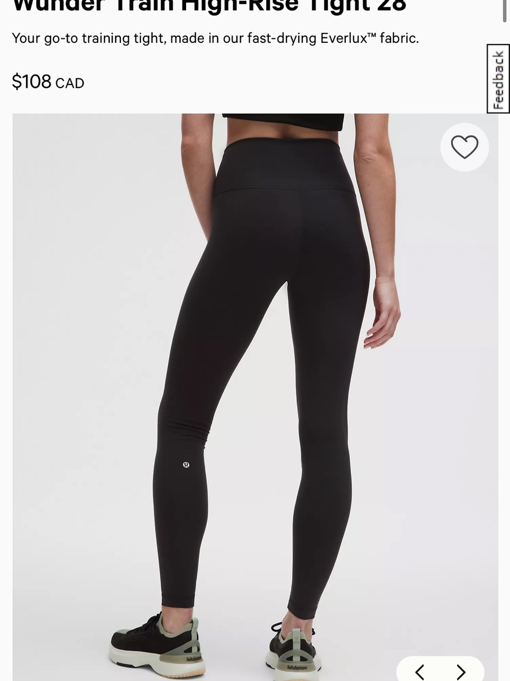lululemon athletica Wunder Train High-Rise Tight in Black Size 4 tall